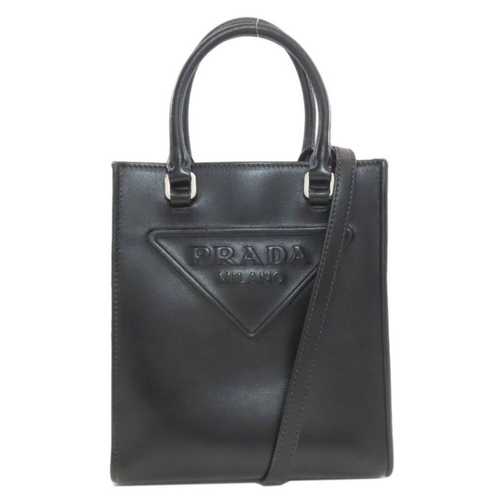 Prada Embossed Logo 2-Way Handbag Soft